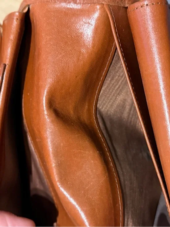 Dooney & Bourke Vintage Brown Leather Wallet Checkbook AS IS - Picture 7 of 11